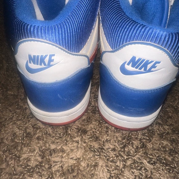 Nike High-Tops in White, Blue, and Red - Picture 3 of 3
